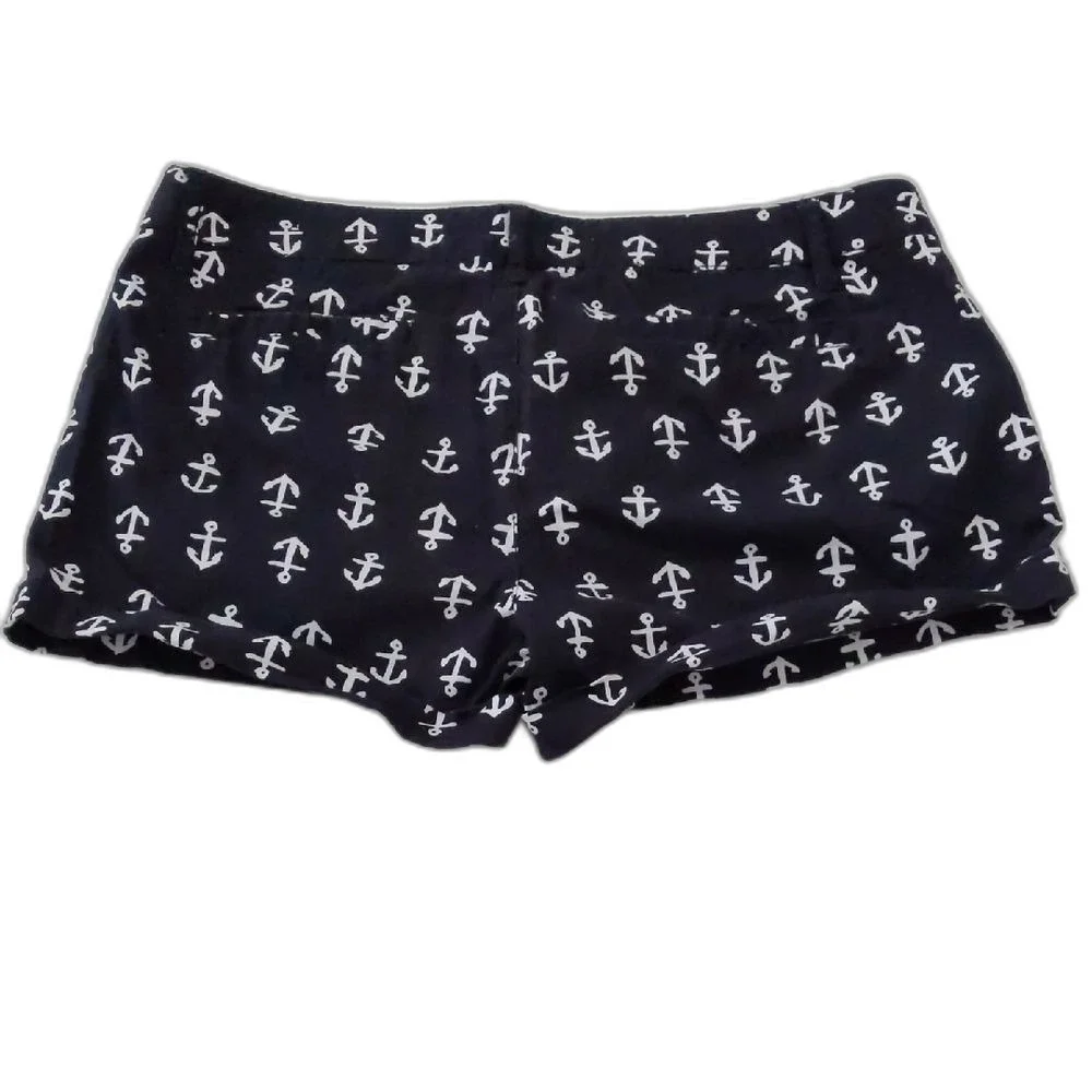 Junior's SO Black and White Anchor Summer Shorts Size 9